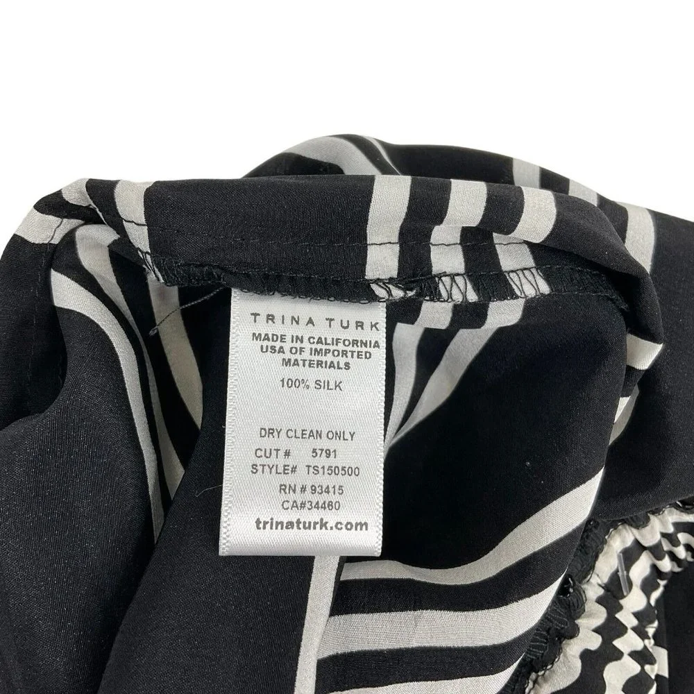 Trina Turk Swimsuit Cover Up Pants Women's Sz M Stripe Sheer Wide Leg $168 Nwt - Picture 6 of 13